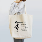 ワラーチ・ランナー　HiroseのRunning Girl / Runnin'  ～ 女性ランナー トートバッグ