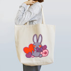 しろくま汐のおはなの森のうさぎたち 「ロズ ハート」 Tote Bag