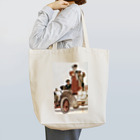 世界の絵画アートグッズのJ・C・ライエンデッカー《貴婦人と自動車》 トートバッグ