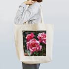 その日暮らし。の薔薇のお花 ピンク トートバッグ