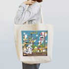 にゃんたまチャンネルのワイワイおもちくんとチニくんのドット絵 Tote Bag