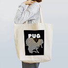 INULAVITAのPug silhouette Tote Bag