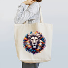 PALA's SHOP　cool、シュール、古風、和風、のLION　face１ Tote Bag