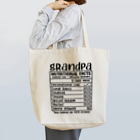 アメリカンデザインラバーのおじいちゃんの栄養成分 Tote Bag