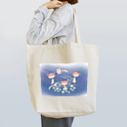 刺繍妖精グミシカの水中花に願いをかける妖精 トートバッグ