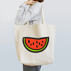 ぽっぷんすたんぷ -POP’N STAMP-のスイカ ---カラフルでポップなフードデザインTシャツ--- Tote Bag