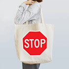 DRIPPEDのSTOP-ストップ アメリカの一時停止標識ロゴ トートバッグ