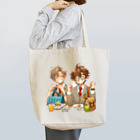 可愛い男の子イラスト販売所　By,keicyanの男の子　中学1年生　ランチタイム トートバッグ