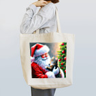 Chee & MarkusのSanta and a Cat Tote Bag