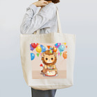 ganeshaの可愛いライオンとバースデーケーキ Tote Bag