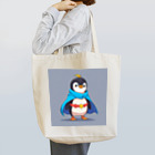 ganeshaのスーパーヒーローのマントを着たかわいいペンギン Tote Bag