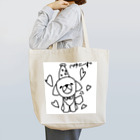 ペコりんショップのハートがたくさん、とんがり帽子のペキニーズさん Tote Bag