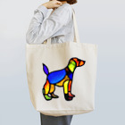 VERITIST (ヴェリティストSUZURI店)のステンドグラス風の犬 Tote Bag