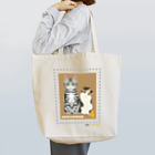 Quatre Illustrationのキャトル切手_猫02 Tote Bag