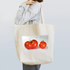 写真と手書き文字のトマトは水分です Tote Bag