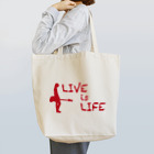 JADE ARTSのLIVE is LIFE Tote Bag