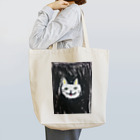 コミック&ブラックのクレヨン白猫 Tote Bag