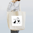 pawsの猫と女の子 Tote Bag