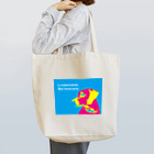 HanaTorantaのラブラドール　抽象化ピンク×ブルー Tote Bag