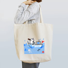 なんでもやのよだれの海を航行するおこじょ Tote Bag