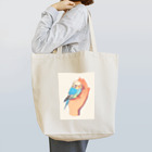 AQUAMETAVERSEの手のひらでおしゃべりセキセイインコの　BLUE PLUM  691 Tote Bag