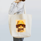 AQUAMETAVERSEの帽子をかぶった可愛い子猫 Marsa トートバッグ