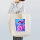 シロクマペンギンの昭和レトロアニメ風近未来ガール Tote Bag