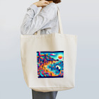 Ouga_の海岸が可愛く描かれた Tote Bag