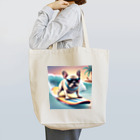 ChicCanvas Boutiqueの波乗り大好きフレンチブルドッグ Tote Bag