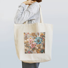 使いやすいデザインがいいね！のお花のバティック柄 Tote Bag