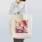 推しの美少女とアイドルのお祭りを楽しむ浴衣美少女 Tote Bag