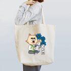 夜飯屋のトモのおたまの家　ひげ治　青A Tote Bag