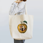 HANDSOMEの虎と黄色いりんご_Tiger and apple Tote Bag