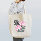 RetrowaveFlowerのRetrowaveFlower-薔薇(ピンク)- Tote Bag