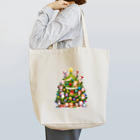 Snow-peaceのクリスマスツリーとキュートな子猫たち トートバッグ