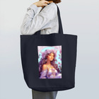 metaのライラックの花の妖精・精霊の少女の絵画 Tote Bag