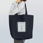 rilybiiのgray blue × 線画チューリップ Tote Bag