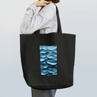 Grazing Wombatの３Dデジタルアート、紙細工風ー波 Tote Bag