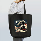 日本の風景 COOL JAPANの日本の風景:月夜のSL 蒸気機関車、Japanese senery: SL steam locomotive on a moonlit night Tote Bag