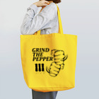 オノマトピアのペッパーミル・パフォーマンス（GRIND THE PEPPER）文字黒 Tote Bag