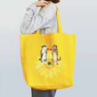 猫が好きすぎる絵描き　キジシマ ミキの姉妹猫さんたちガーベラに乗る Tote Bag