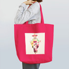 葉純の水彩イラストレーション雑貨の花椿ちゃん トートバッグ