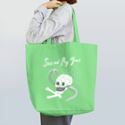 YourSukajanTshirt.comのスカル ホワイトグリーン Tote Bag