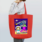 にゃんだー仮面の宇宙へ飛んだドグ男くん Tote Bag