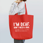 SANKAKU DESIGN STOREのレジ袋いりません。 耳が聞こえない人向け/白 Tote Bag