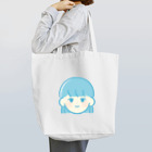 ashitakara_honkidasuのgirl_line blue Tote Bag