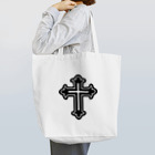 QUQU_WORKSの十字架 クロス 御守り ブラック Tote Bag