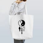 よねやしょうの陰陽太極図と双魚 (黒色) Tote Bag