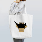 小鳥と映画館の黒猫と段ボール Tote Bag