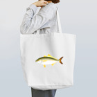 【魚類】おさかなちゃん☆図鑑の【魚類】カンパチちゃん☆間八 トートバッグ